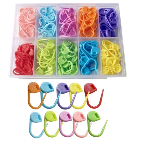 150 Pieces Knitting Crochet Locking Stitch Markers Stitch Needle Clip Counter 10 Colors (Color Ship Randomly)