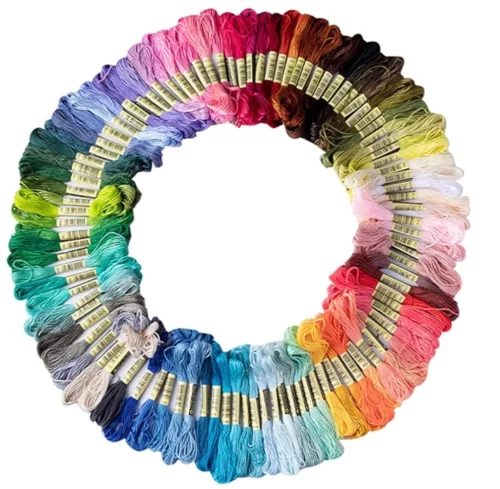 Friendship Bracelet String 50 Skeins Rainbow Color Embroidery Floss Cross Stitch Embroidery Thread Cotton Floss Bracelet Yarn, Craft Floss
