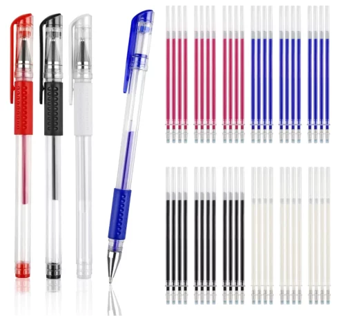 4 Pcs Heat Erasable Pens for Fabric with 36 Refills, Fabric Marking Pens for Sewing, Quilting, Embroidery, Dressmaking, Tailors Sewing Chalk Pencils